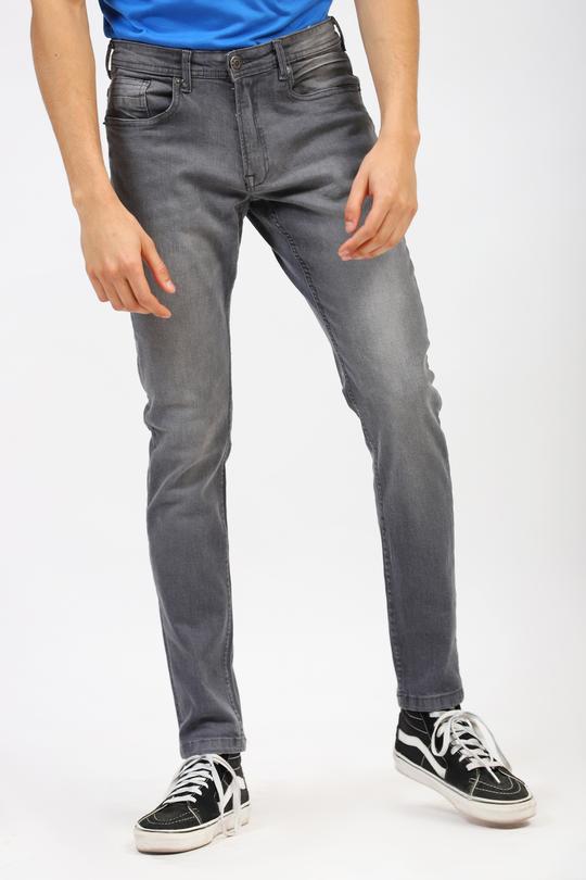 Carrot Fit Grey Faded Jeans